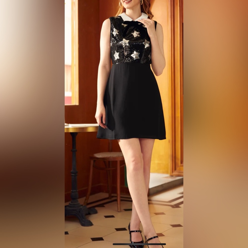 NWT MODCLOTH Reigning Starlet Collared Dress 14